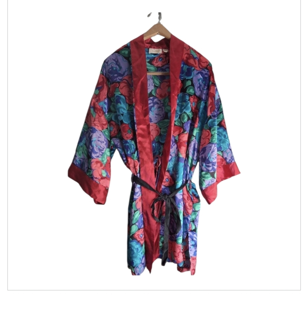 90s Victoria's Secret Floral Gold Label Robe